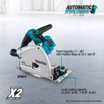 Makita 18V X2 LXT Brushless 6-1/2" Plunge Circular Saw (Tool Only) with 55T Carbide Blade thumbnail 3