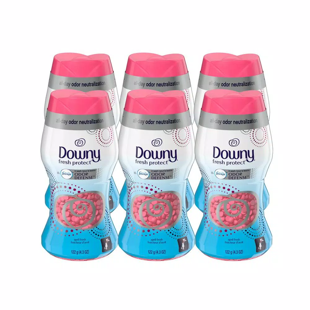 Downy Fresh Protect April Fresh In-Wash Scent Beads with Febreze Odor Defense, 4.3 oz (6-Pack)