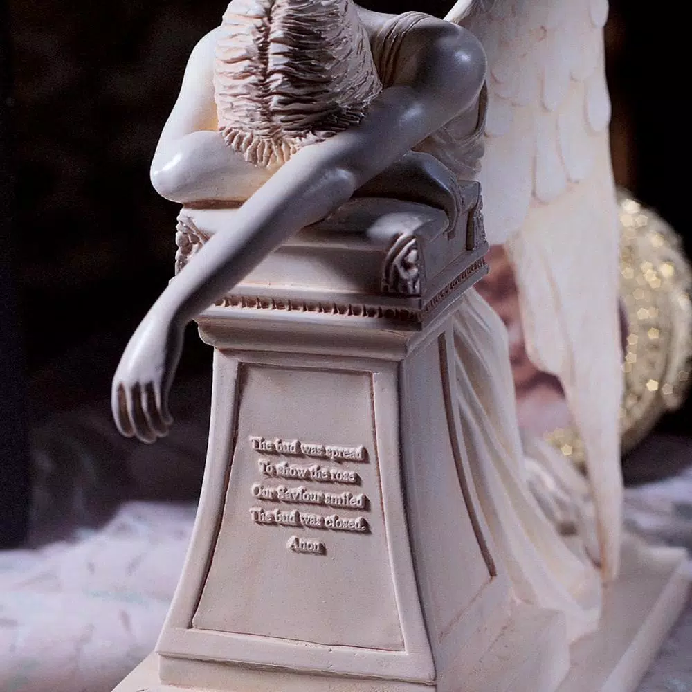 Design Toscano Angel of Grief Monument Desktop Statue, 7.5 in. H