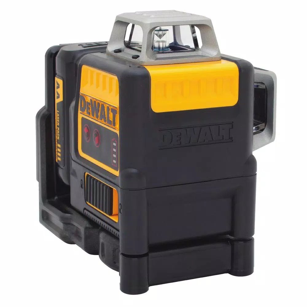 DEWALT DW0811LR 2 x 360° Red Line Laser Level with Case and AA Batteries