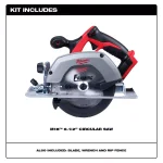 Milwaukee M18 18V Lithium-Ion Cordless 6-1/2 in. Circular Saw (Tool Only) thumbnail 2