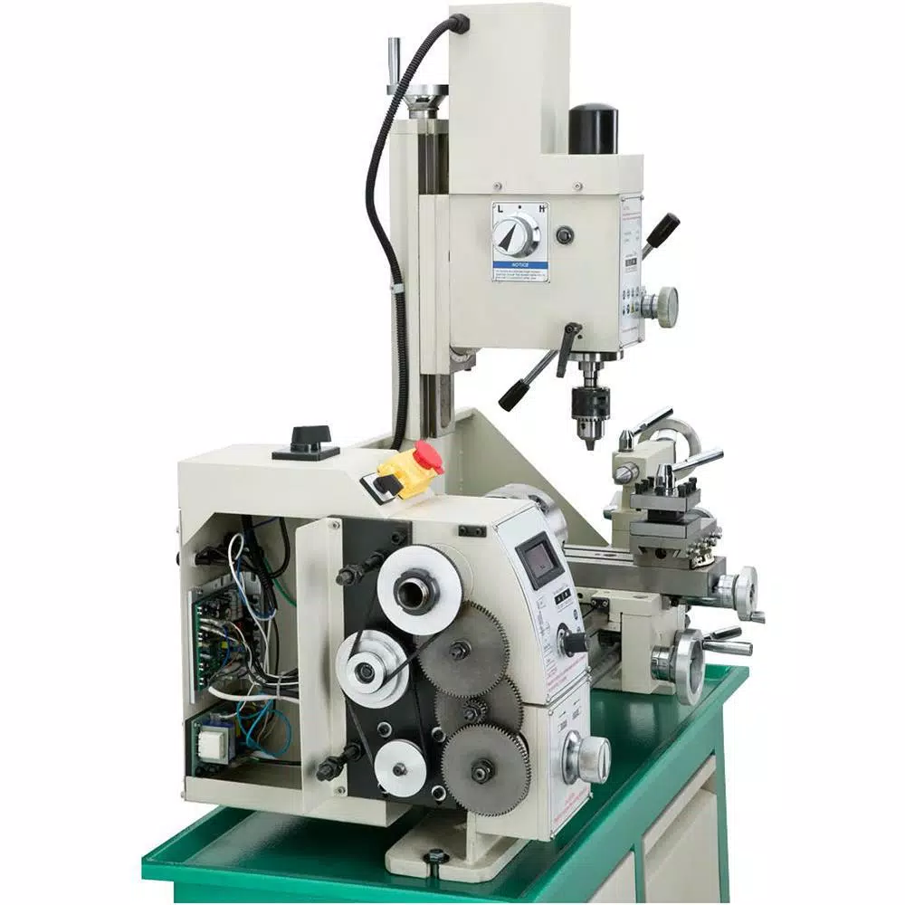 Grizzly Industrial 8 in. x 16 in. Variable-Speed Lathe with Milling Head Combination Unit