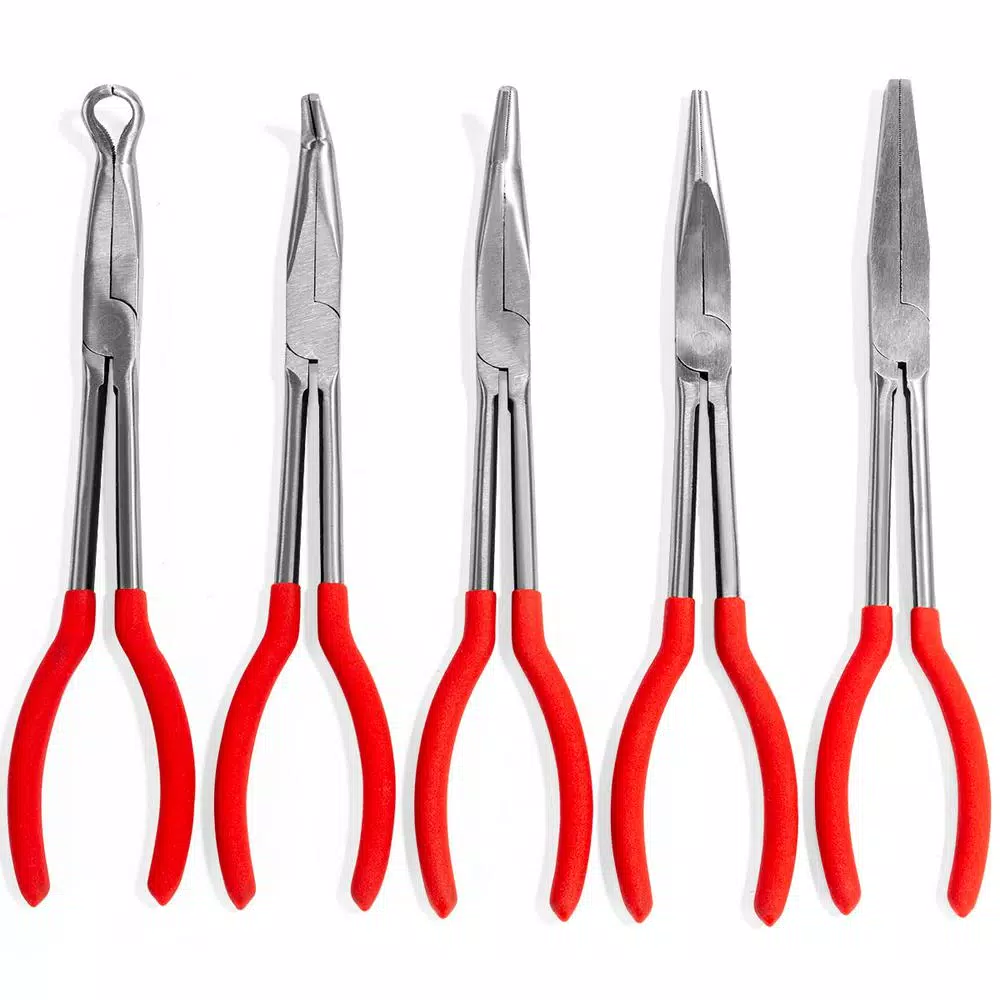 Stark 11 in. Long Reach Needle Nose Pliers Set, 5-Piece Professional Tool Kit