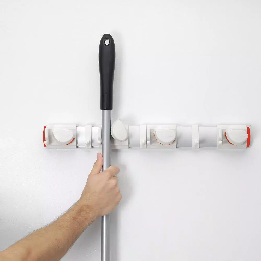 OXO Good Grips Expandable Wall-Mounted Organizer and Broom Mop Holder