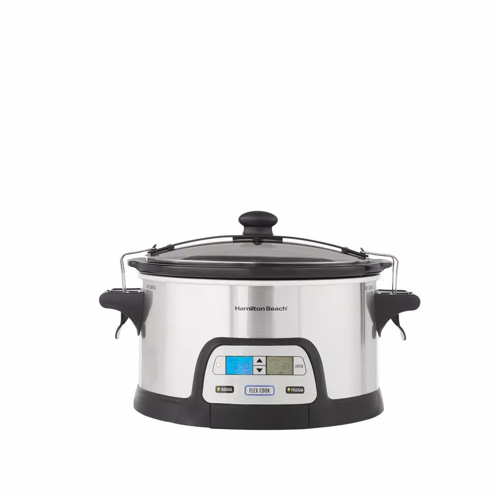 Hamilton Beach FlexCook 6 Qt. Programmable Slow Cooker, Silver