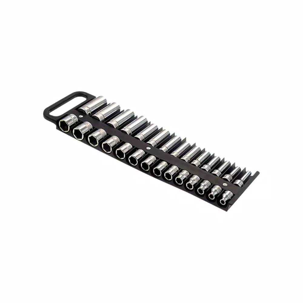 Lisle Magnetic 3/8 in. Drive Socket Holder, Holds 28 Sockets up to 1 in. or 24 mm