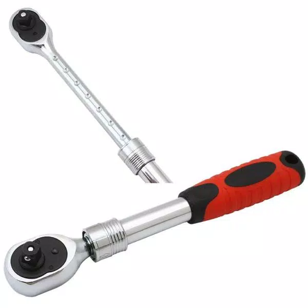 Stark 1/2 in. Extendable Telescopic 72-Tooth Ratchet with Soft Grip Handle