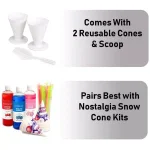Nostalgia Retro Red Countertop Snow Cone Machine, 300 oz. Capacity Ice Crusher thumbnail 3