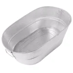 Behrens 7.5 Gallon Hot Dipped Steel Oval Tub - Galvanized Metal Planter & Utility Trough thumbnail 3