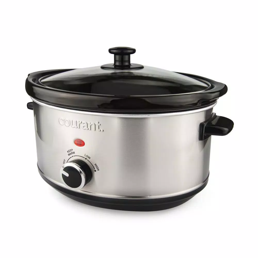 Courant 3.5 Qt. Stainless Steel Slow Cooker with Temperature Settings