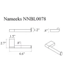 Nameeks Boutique Hotel Contemporary Toilet Paper Holder - Polished Chrome Brass thumbnail 5