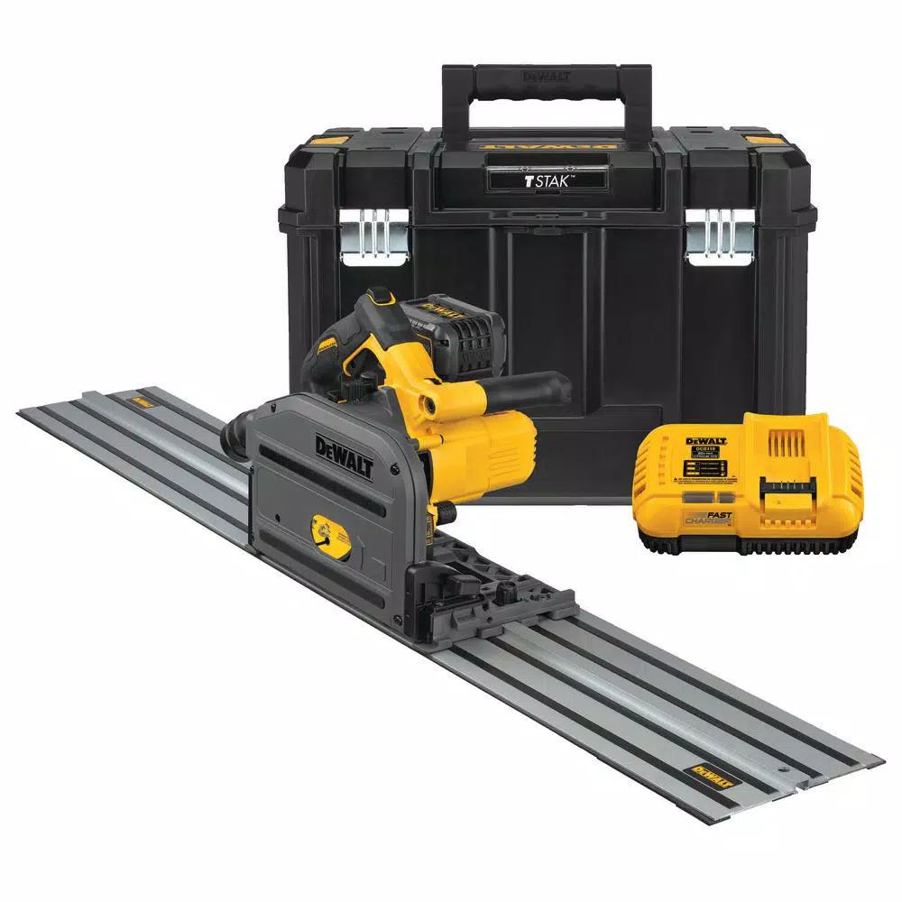 DEWALT FLEXVOLT 60V MAX Cordless Brushless 6-1/2 in. Track Saw Kit with (2) 6.0Ah Batteries & 59 in. Track