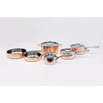 BergHOFF Vintage Collection 10-Piece Hammered Copper Stainless Steel Cookware Set thumbnail 1