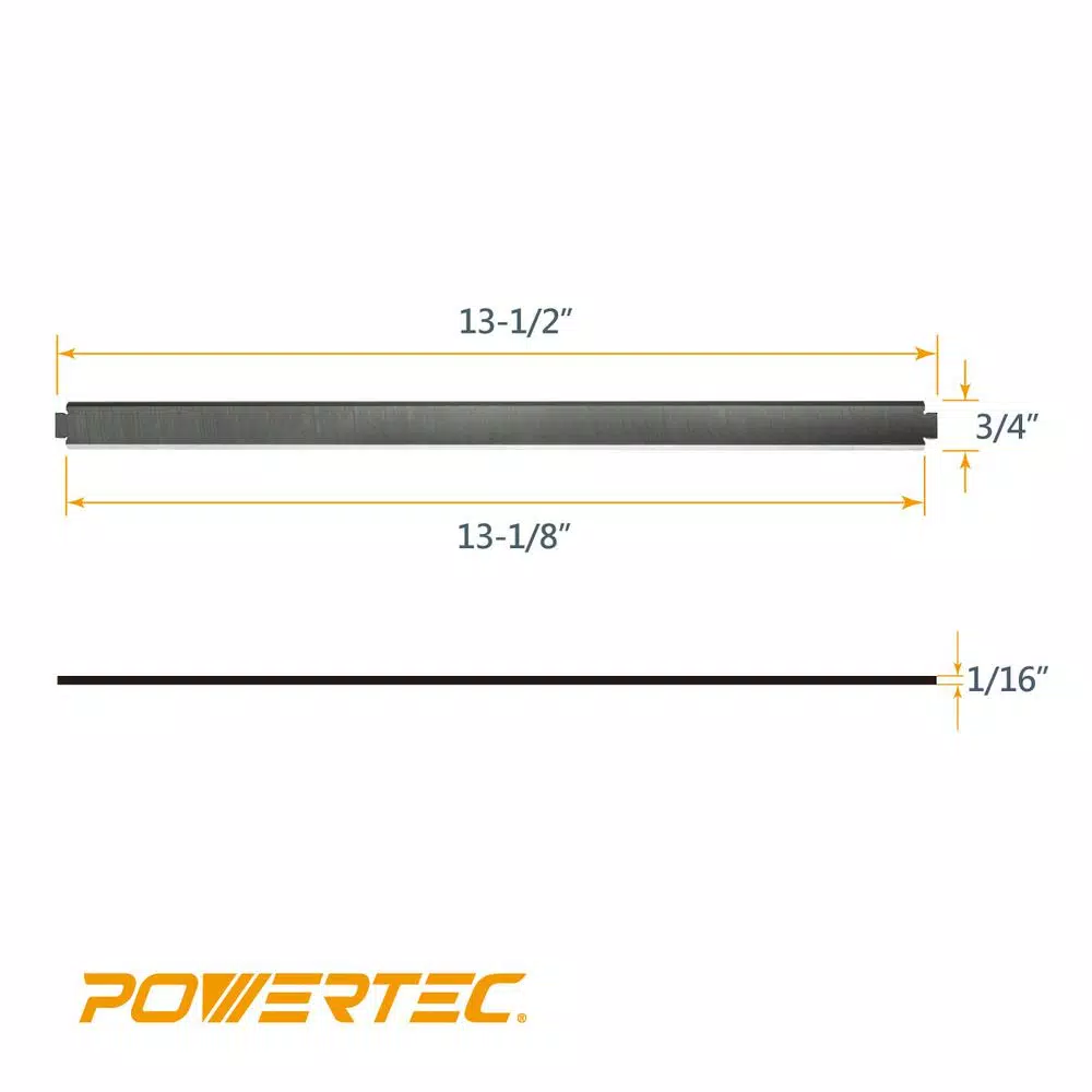POWERTEC 13 in. High-Speed Steel Planer Knives for Ryobi AP1301 (2-Sets, 4-Knives Total)