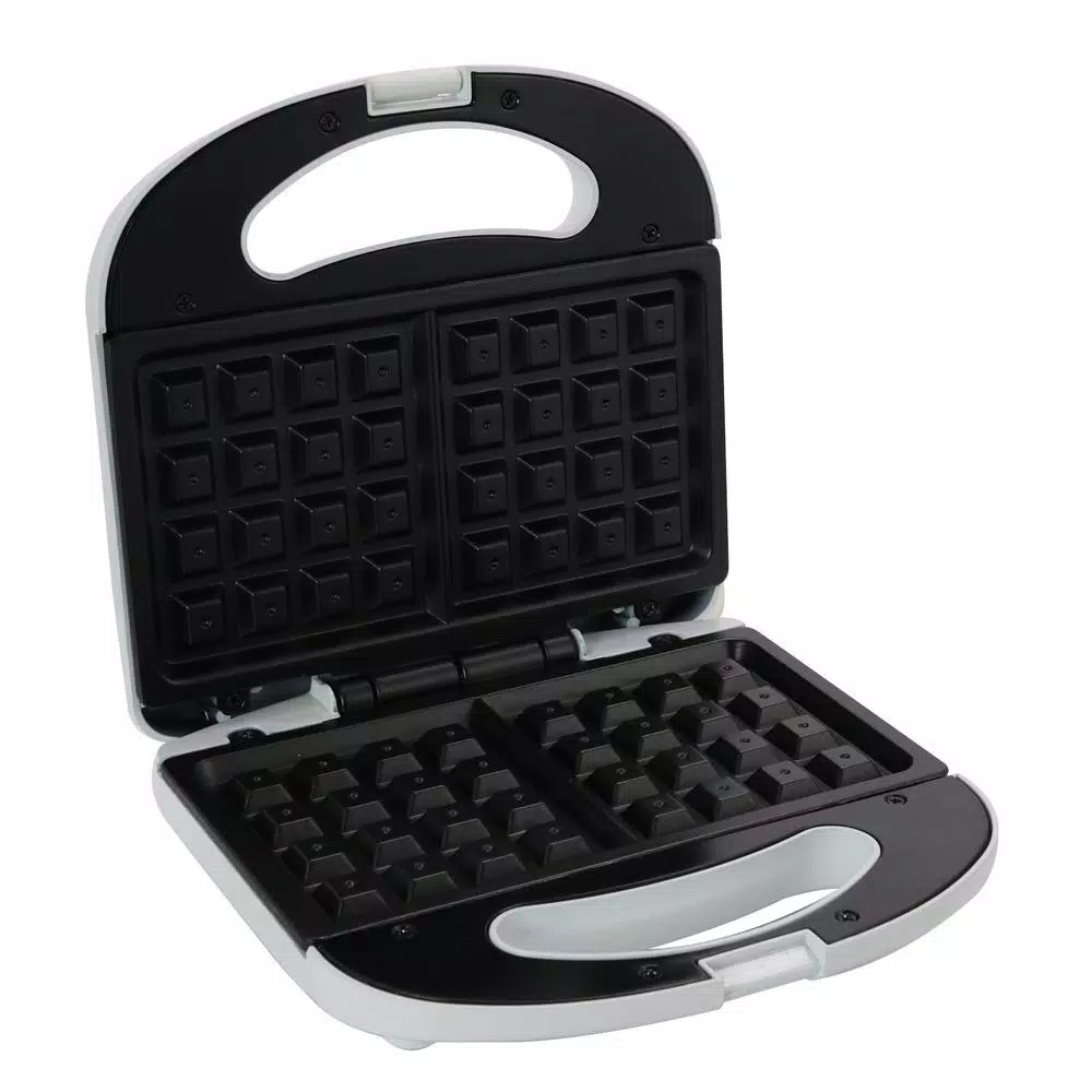 Better Chef Belgian Waffle Maker, 2-Slice Non-Stick Countertop Waffle Iron, White