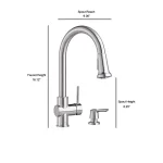 American Standard Montvale Single-Handle Pull-Down Kitchen Faucet with Soap Dispenser, Stainless Steel thumbnail 4