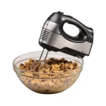 Hamilton Beach 6-Speed Hand Mixer with QuickBurst, Black Stainless Steel thumbnail 1
