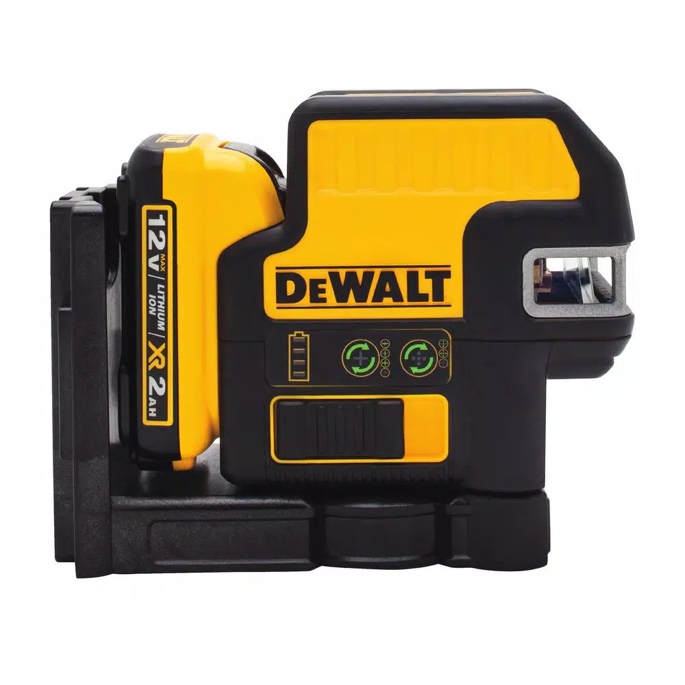 DEWALT 12V MAX Green Self-Leveling 5-Spot & Cross Line Laser Kit with 2Ah Battery, Charger & TSTAK Case
