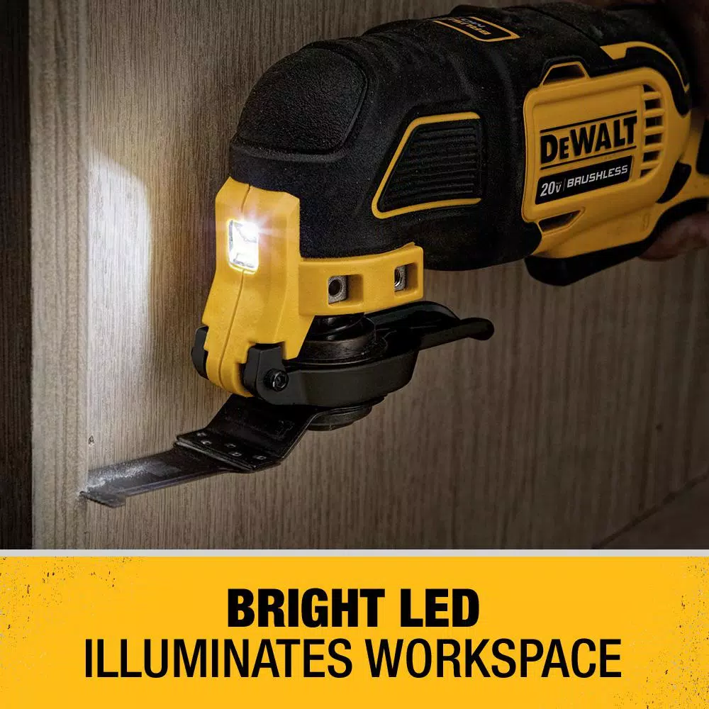 DEWALT 20V MAX Cordless Brushless Oscillating Multi-Tool Kit with 4.0 Ah Battery and Charger