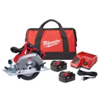 Milwaukee M18 6-1/2 in. Cordless Circular Saw Kit with Two 3.0 Ah Batteries, Charger, and Tool Bag thumbnail 1