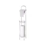 Home Basics Bronze Steel Free-Standing Toilet Paper Holder with 3-Roll Storage Base thumbnail 1