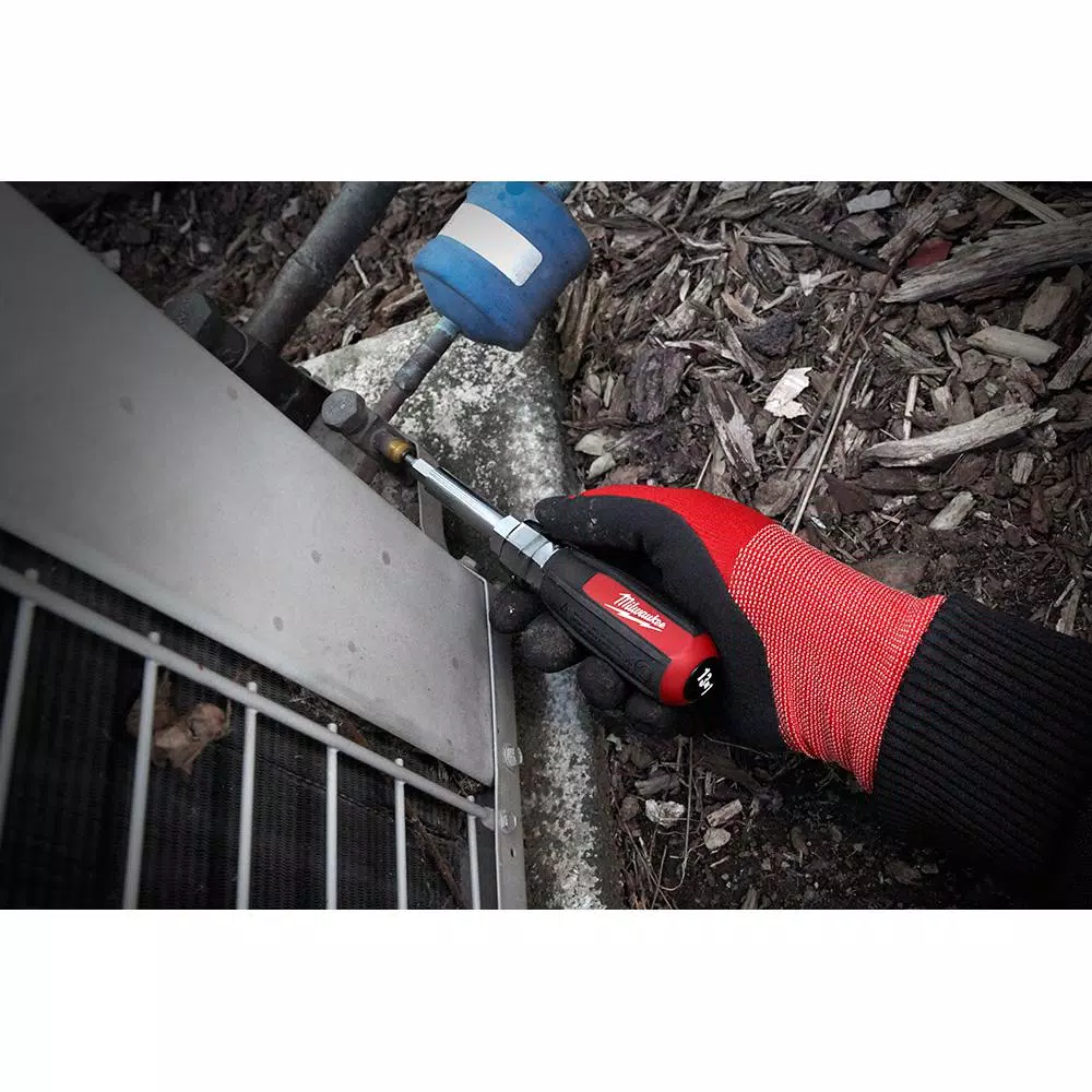 Milwaukee 13-in-1 Multi-Tip Cushion Grip Screwdriver with Schrader Bit