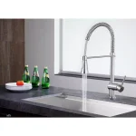 ANZZI Carriage Single Handle Kitchen Faucet, Brushed Nickel, Modern Deck Mount thumbnail 2