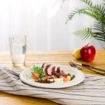Unbranded 9 in. Natural Sugarcane Plates, Eco-Friendly & Compostable (300 Pack) thumbnail 5