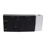 Jensen JCR-238 Digital Dual Alarm Projection Clock Radio with USB Charging Port, Black and Silver thumbnail 2