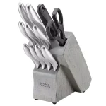 Chicago Cutlery Clybourn 12-Piece German Stainless Steel Knife Set with Grey Wood Block thumbnail 1