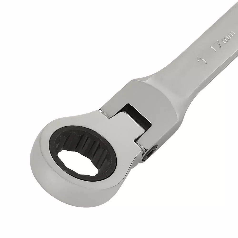 GEARWRENCH 17 mm Flex Head Combination Ratcheting Wrench, 12-Point Steel