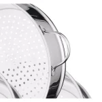 BergHOFF Essentials Comfort 5-Piece Stainless Steel Steamer Cookware Set with Glass Lid thumbnail 3