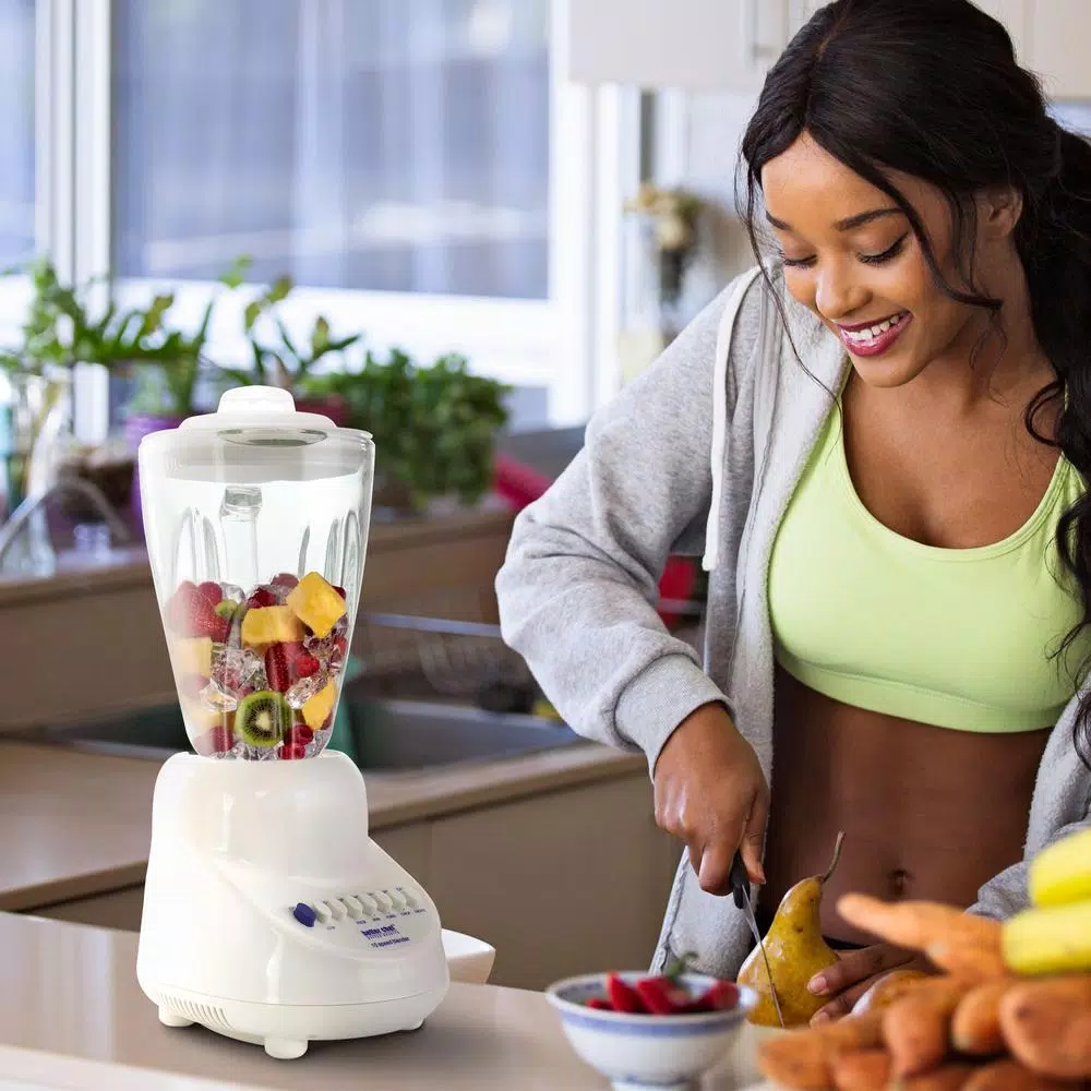 Better Chef 10-Speed Blender, 450W, 48 oz. Glass Jar, White