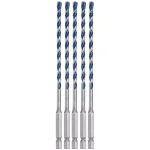 Bosch BlueGranite Turbo Carbide Hammer Drill Bits, 3/16 in. x 6 in., Hex Shank (5-Pack) thumbnail 1