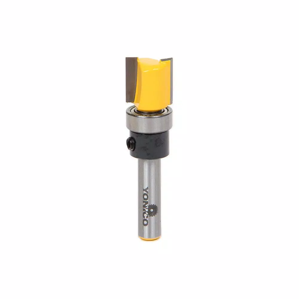 Yonico 1/2 in. Carbide Tipped Flush Trim Router Bit with 1/4 in. Shank