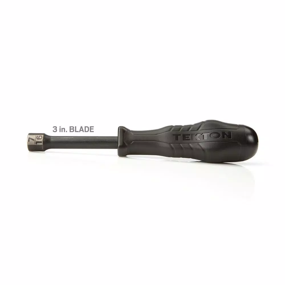 TEKTON 7/16 in. Nut Driver with Patented Three-Sided Handle