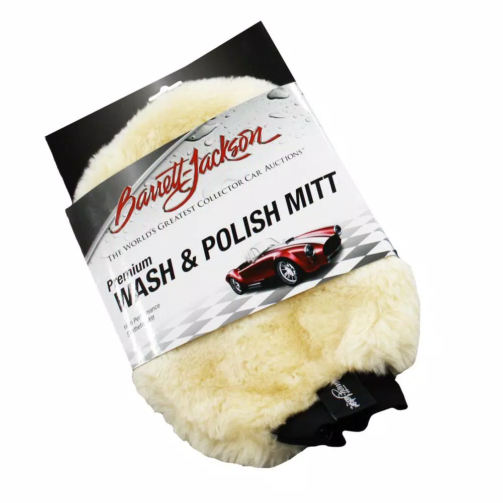Barrett-Jackson Car Wax and Polish Kit with Applicators, Detailing Towels, and Wash Mitt
