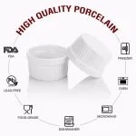 MALACASA 2.75 in. White Ceramic Ramekins Set of 12, Porcelain Souffle Dishes thumbnail 6