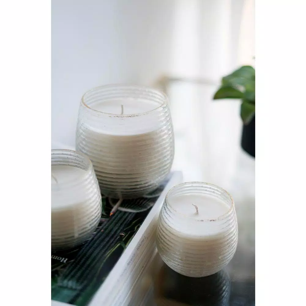 A & B Home Gold Foil Earl Grey Scented Soy Wax Candle, 3.5 in.