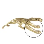 LITTON LANE 34 in. Wild Life Leopard Sculpture in Polished Gold Polystone thumbnail 5