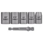 DEWALT MAX Impact 3/8 in. Carbon Steel Socket Set with 1/4 in. Adapter, 6-Piece thumbnail 1