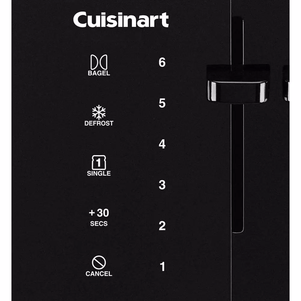 Cuisinart T-Series 4-Slice Wide Slot Touchscreen Toaster, Black