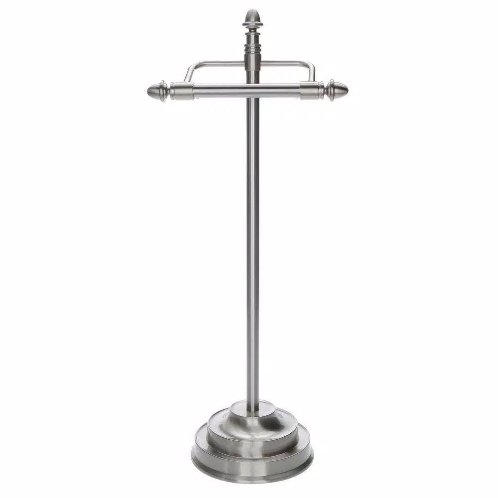 Moen Stockton Freestanding Pivoting Toilet Paper Holder, Brushed Nickel