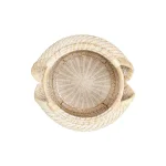 3R Studios White Handwoven Rattan Decorative Basket - Round Wicker Storage Container thumbnail 6
