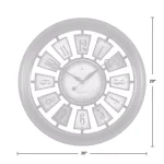 FirsTime & Co. FirsTime 22.5 in. Round Numeral Plaques Wall Clock, Multicolor Modern Quartz Analog thumbnail 4