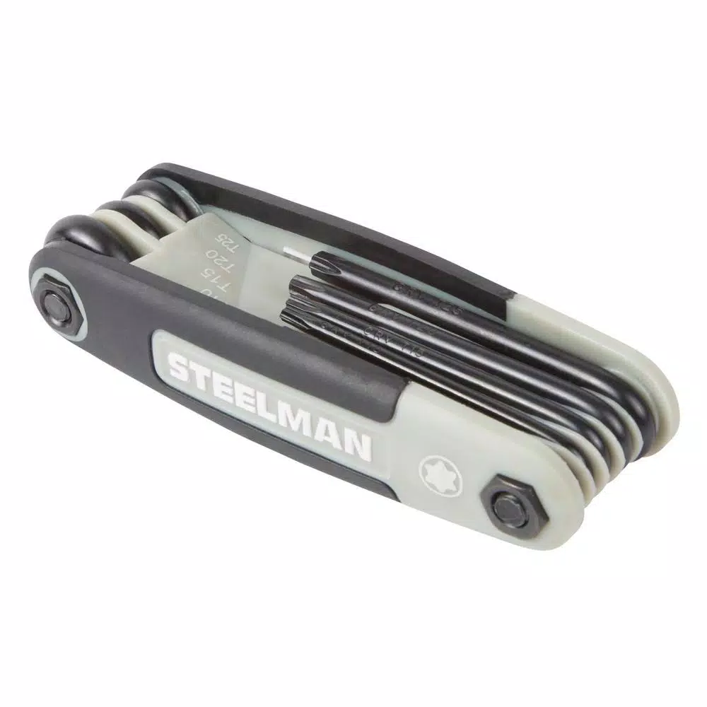 Steelman 8-Piece Folding Torx Hex Key Set, Chrome Vanadium Steel