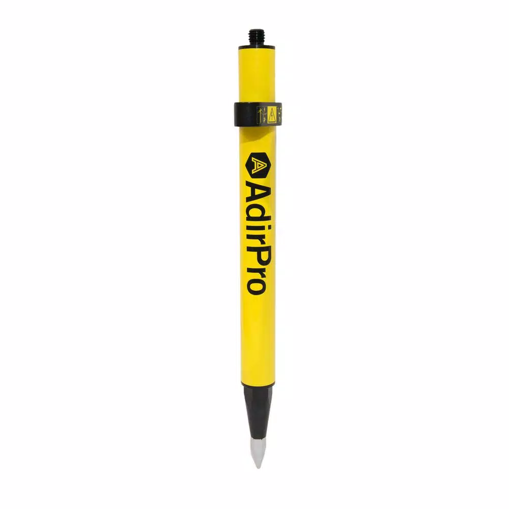 AdirPro 1.28 in. Mini Stakeout Prism Pole, Fluorescent Yellow