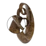 LITTON LANE 31 in. x 15 in. Abstract Polystone Sculpture with Brown Patina Finish thumbnail 4