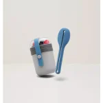 BergHOFF Leo Dual Lunch Box and 3-Piece Stainless Steel Flatware Set - Grey and Blue thumbnail 2