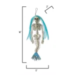 Worth Imports 16 in. Mermaid Skeleton Halloween Hanging Decor Prop (Set of 4) thumbnail 2